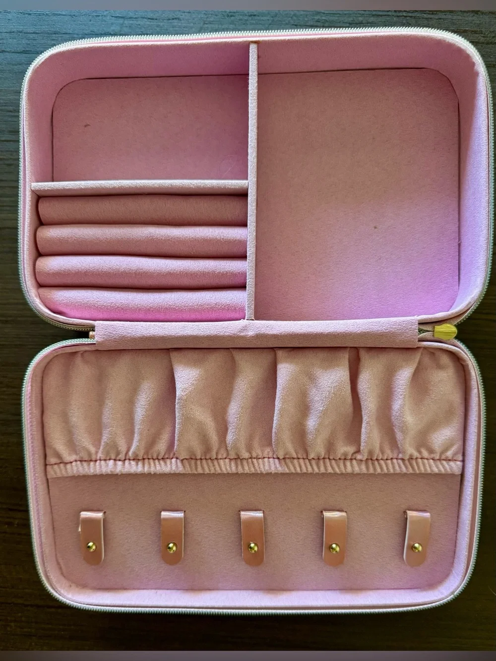 Target Pink Metallic Double-Zip Travel Jewelry Case